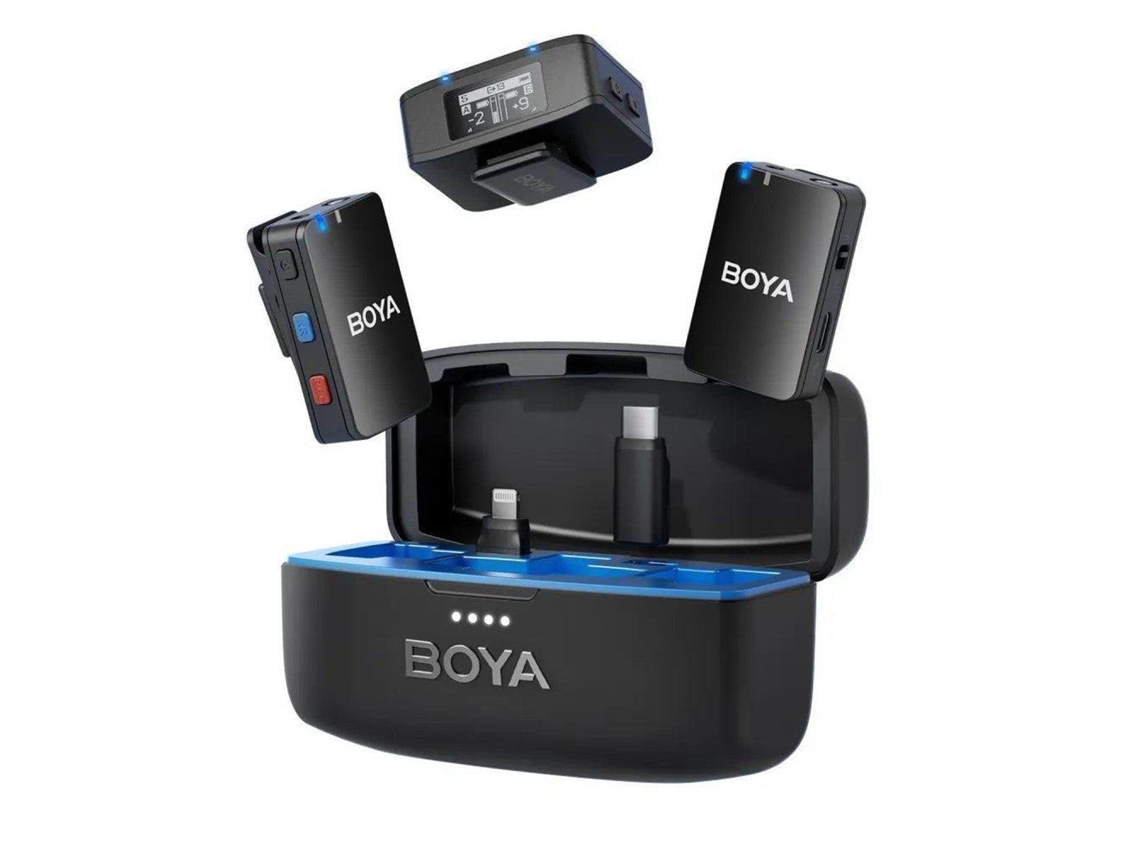 BOYA Wireless 2.4GHz Microphone x2 MIC 3.5mm TRS Lightning USB-C BOYA Wireless 2.4GHz Microphone x2 MIC 3.5mm TRS Lightning USB-C